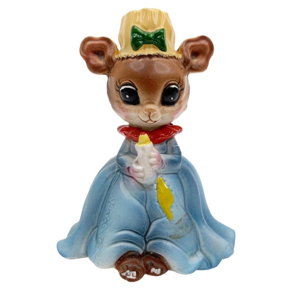 Vintage Josef Originals Mouse Village Cake Topper Figurine Anthropomorphic